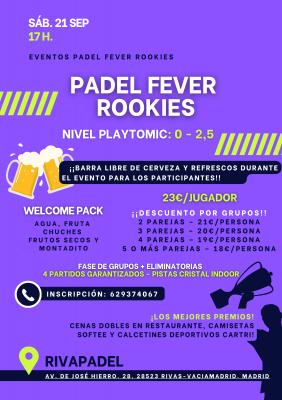 poster torneo P.F ROOKIES  (0 - 2,5 PLAYTOMIC) -  ¡BARRA LIBRE DE CERVEZA!