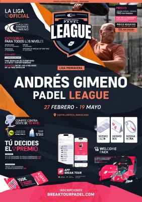 poster del torneo ANDRES GIMENO PADEL LEAGUE - PRIMAVERA