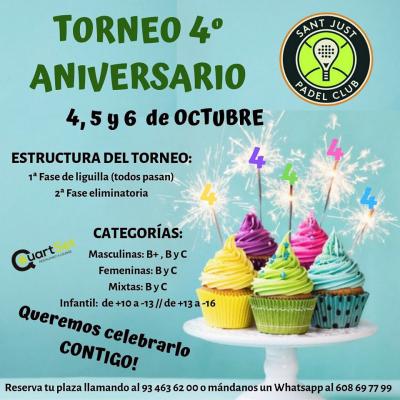 poster del torneo TORNEO 4º ANIVERSARIO