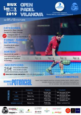 poster del torneo OPEN PADEL VILANOVA