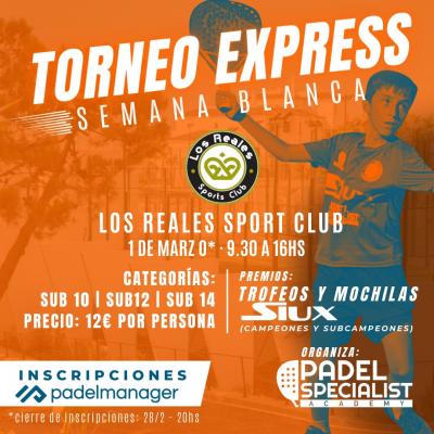 poster del torneo TORNEO ESPRES DE MENORES SEMANA BLANCA