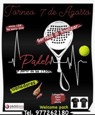 poster del torneo TORNEO DE PADEL