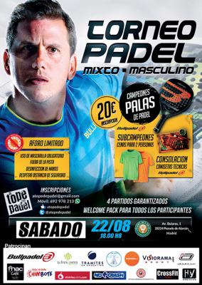 poster del torneo TORNEO DE PADEL MIXTO - MASCULINO