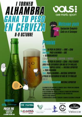 poster del torneo I TORNEO ALHAMBRA GANA TU PESO EN CERVEZA