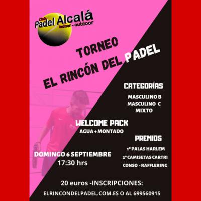 poster del torneo TORNEO EL RINCÓN DEL PADEL