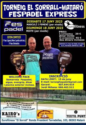 poster torneo TORNEIG FES PADEL EXPRESS