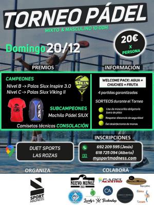 poster del torneo TORNEO DE PADEL MIXTO & MASCULINO - COMPLETO!!