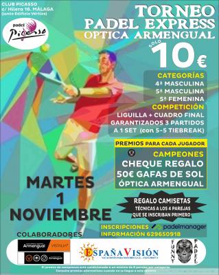 poster del torneo EXPRESS PICASSO ÓPTICA ARMENGUAL