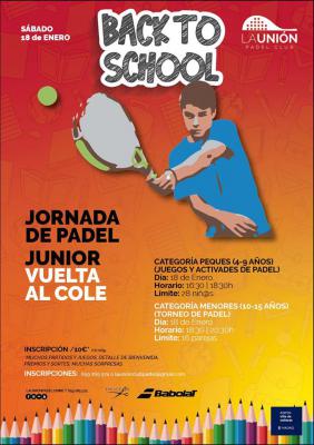 poster del torneo JORNADA DE PADEL JUNIOR BACK TO SCHOOL