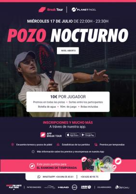 poster del torneo POZO NOCTURNO PLANET PADEL INDOOR