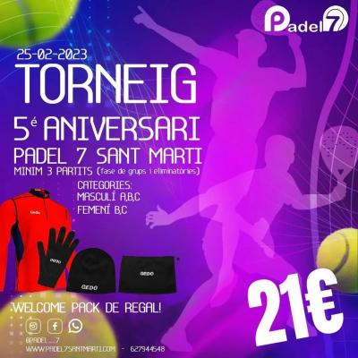 poster torneo TORNEIG 5'E ANIVERSARI