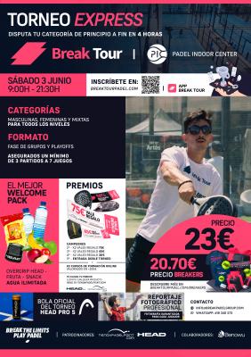 poster del torneo TORNEO 01 CIRCUITO PADEL INDOOR CENTER BY BREAK TOUR