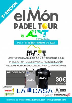 poster del torneo IV PRUEBA EL MÓN PADEL TOUR BY PADEL ADT - ALFOU PADEL