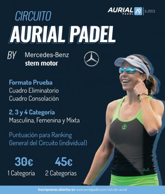 poster del torneo I PRUEBA CIRCUITO AURIAL PADEL BY STERN MOTOR