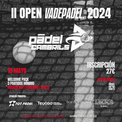 poster del torneo II OPEN VA DE PADEL