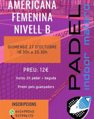 poster del torneo AMERICANA FEMENINA NIVELL B