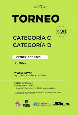 poster del torneo TORNEO PADELGOLDPOINT