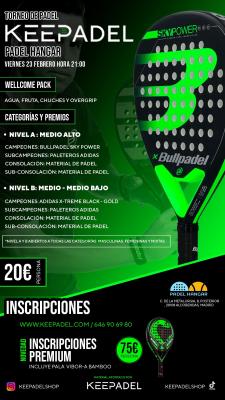 poster del torneo TORNEO KEEPADEL & HANGAR DEL PÁDEL