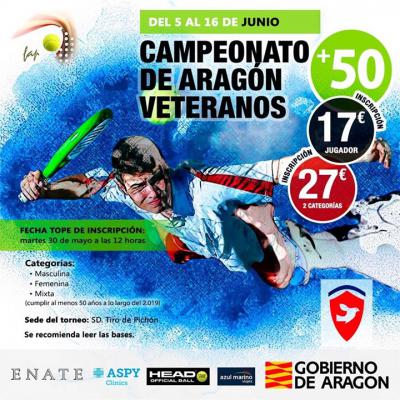 poster torneo CAMPEONATO DE ARAGÓN VETERANOS +50