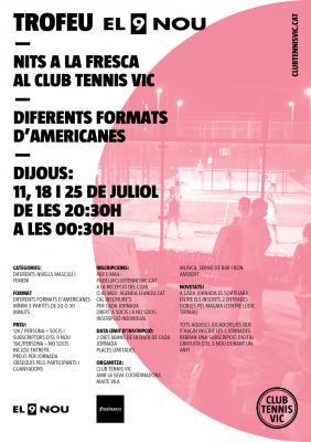 poster del torneo TROFEU EL9NOU - AMERICANAS DE NIT A LA FRESCA