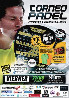 poster del torneo TORNEO DE PADEL MIXTO - MASCULINO