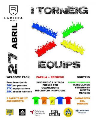 poster del torneo I TORNEIG X EQUIPS