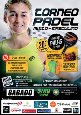 poster del torneo TORNEO DE PADEL MIXTO - MASCULINO