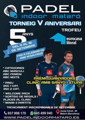 poster del torneo TORNEIG V ANIVERSARI