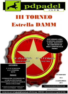 poster del torneo III TORNEO ESTRELLA DAMM