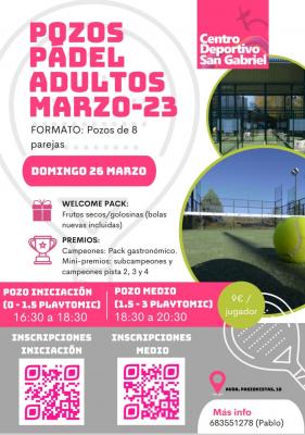 poster del torneo POZO MARZO CDSG (INICIACIÓN)