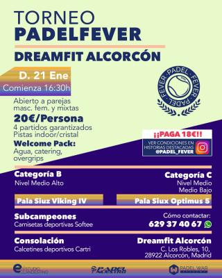 poster del torneo TORNEO PADEL FEVER - ABIERTO A PAREJAS MASC, FEM Y MIXTAS