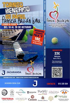 poster del torneo TORNEO BENÉFICO PADEL PATRICIA BAZÁN LUNA