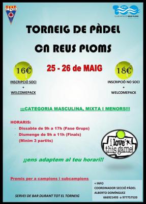 poster torneo TORNEIG DE PADEL