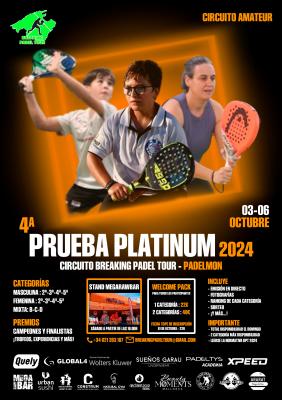 poster del torneo IV PRUEBA PLATINUM - CIRCUITO BREAKING PADEL TOUR 2024