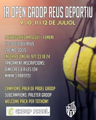 poster del torneo 1R OPEN GADOP REUS DEPORTIU