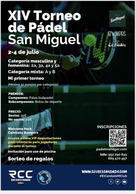 poster del torneo XIV TORNEO DE PÁDEL SAN MIGUEL