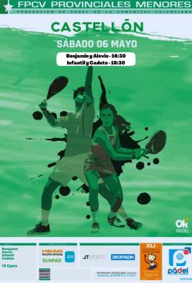 poster del torneo PROVINCIAL DE MENORES OK PÁDEL CASTELLÓN