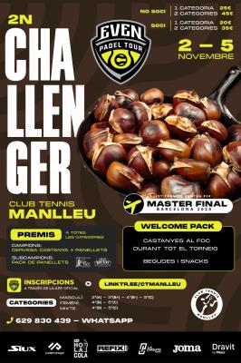 poster torneo 2N CHALLENGER EVEN PADEL OSONA - MANLLEU