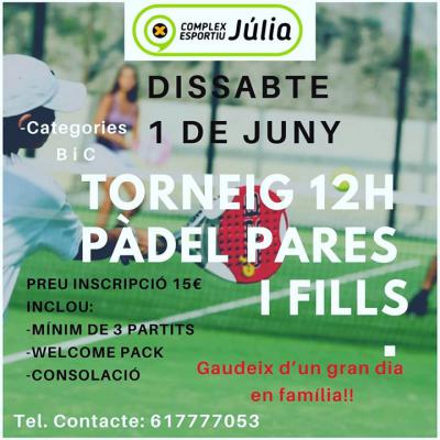 poster del torneo TORNEIG 21H PARES I FILLS