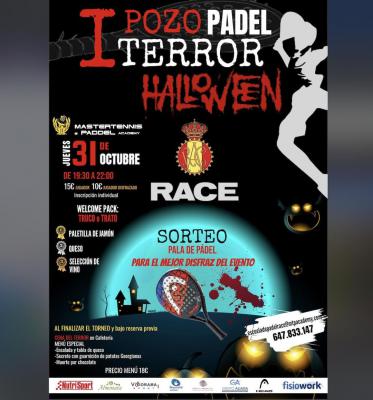 poster del torneo  I POZO PÁDEL DEL TERROR