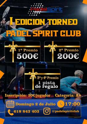 poster del torneo I EDICIÓN TORNEO PADELSPIRIT CLUB