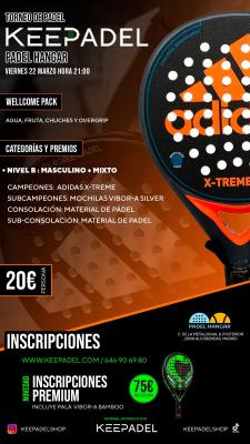 poster del torneo TORNEO KEEPADEL & HANGAR DEL PÁDEL