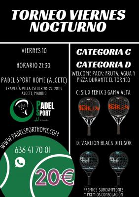 poster del torneo TORNEO NOCTURNO VIERNES 10