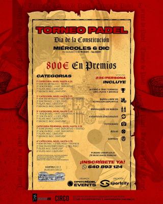 poster del torneo TORNEO DÍA DE LA CONSTITUCIÓN