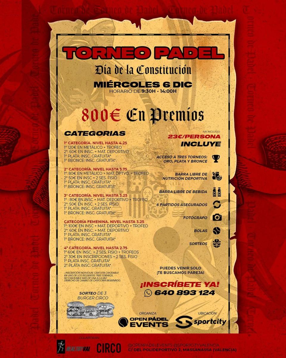 cartel del torneo