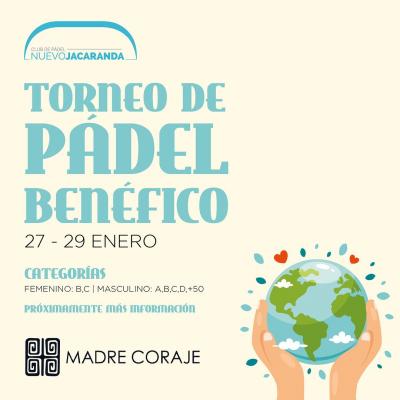 poster del torneo TORNEO DE PADEL BENÉFICO