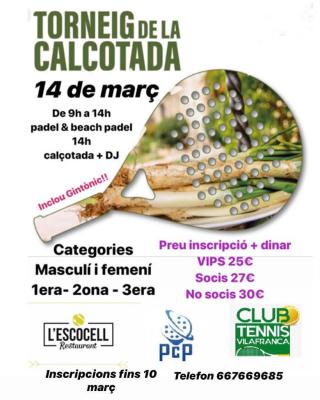 poster torneo TORNEIG DE LA CALÇOTADA