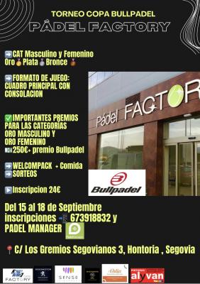 poster torneo TORNEO COPA BULLPADEL-PADEL FACTORY