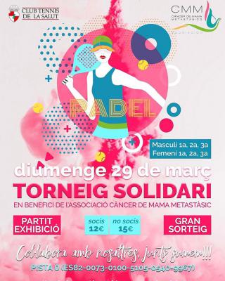 poster torneo TORNEIG SOLIDARI ASSOCIACIÓ CANCER DE MAMA METASTÁSICO