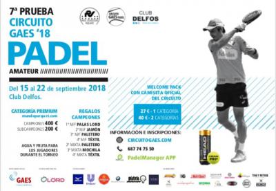 poster del torneo 7ª PRUEBA CIRCUITO GAES 2018